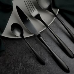 Ложка чайная 14,3 см матовая черный цвет PVD Alessi-Black P.L. [12]