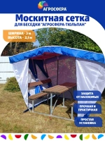 Москитная сетка для беседки Агросфера-Тюльпан