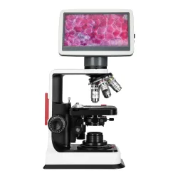 Микроскоп цифровой Levenhuk D450L LCD 7" - вид сбоку с выключенным экраном
