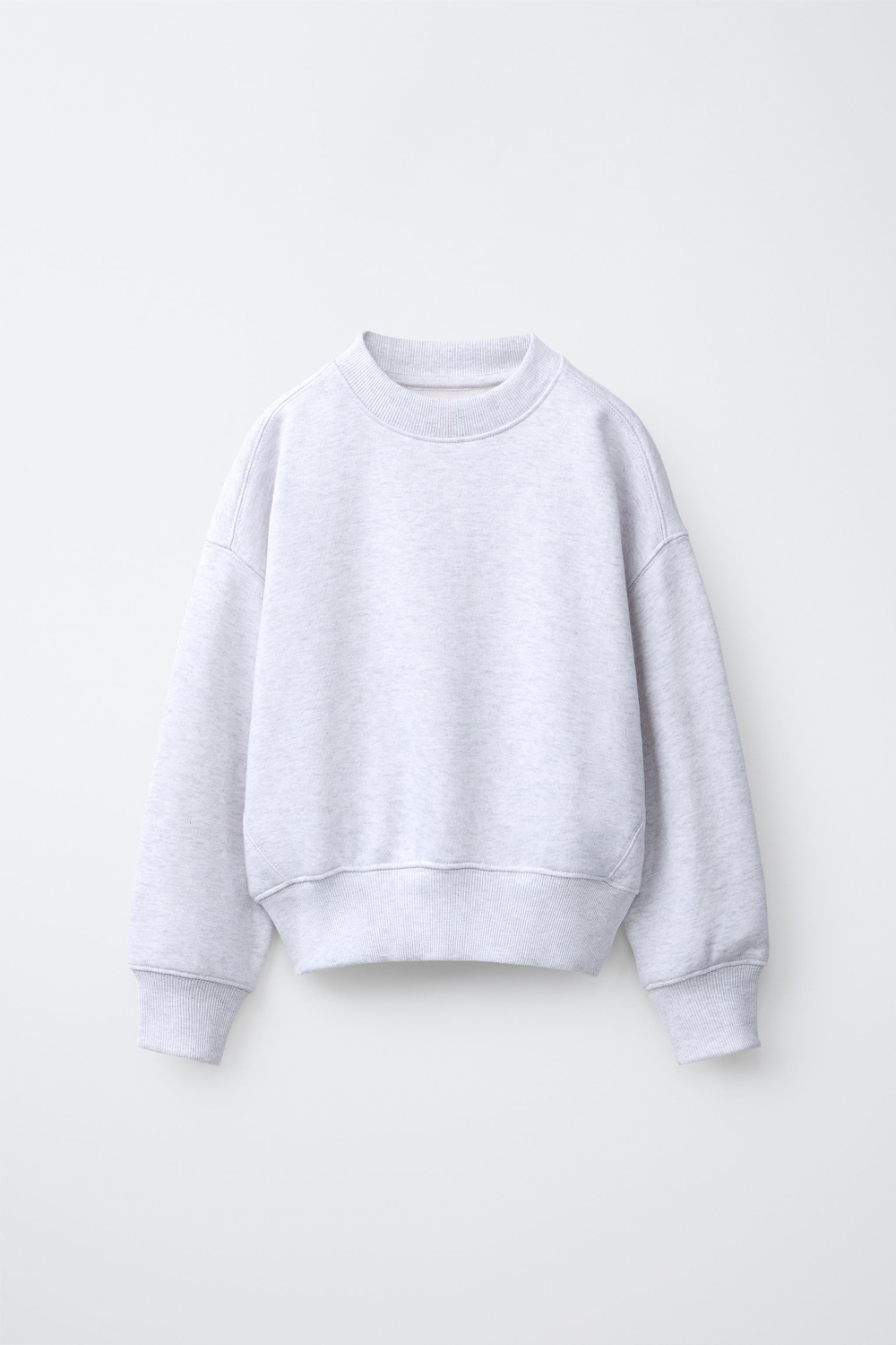 ZARA ОДНОТОННАЯ ТОЛСТОВКА, СЕРЫЙ МЕЛАНЖ