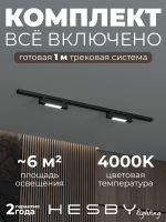 Комплект трековый Hesby Lighting No1 однофазная накладная Skylite HSBL_kompl_S001_NI1B4K
