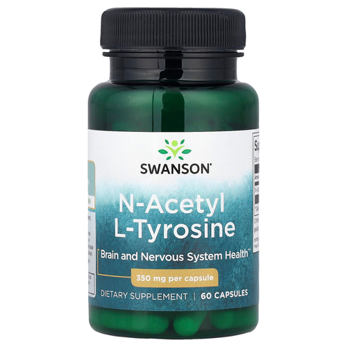 Swanson Vitamins, N-ацетил L-тирозин, 350 мг, 60 капсул