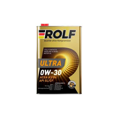Масло моторное Rolf Ultra 0W-30 A3/B4 SL/CF 1л (металл) ROLF 322943
