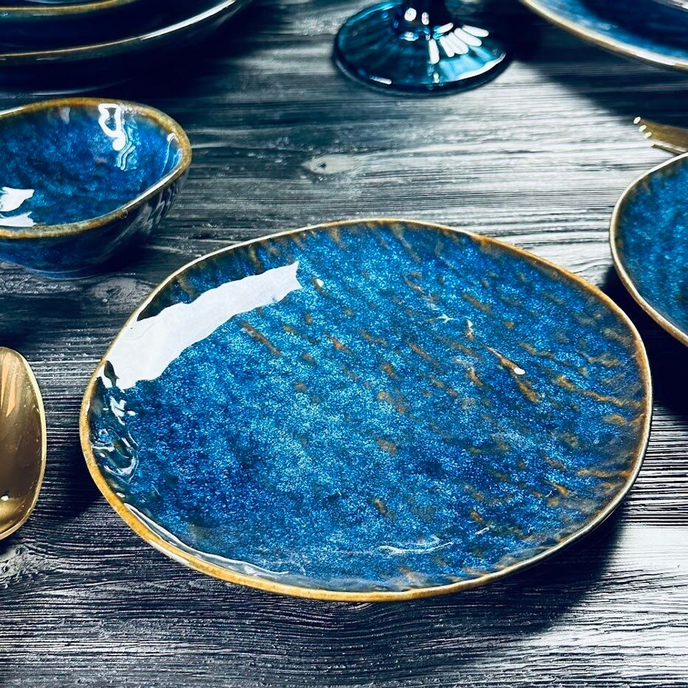 Lenardi 133-296 Набор из 6 тарелок 16,5х2см AQUAMARINE в под.уп.(х16)Фарфор