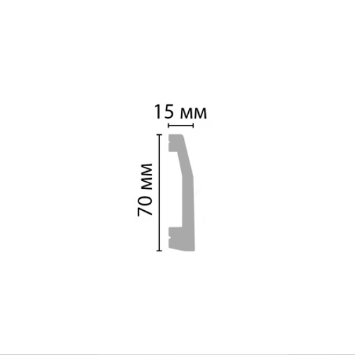 Плинтус напольный Decomaster D125 70х15х2000мм