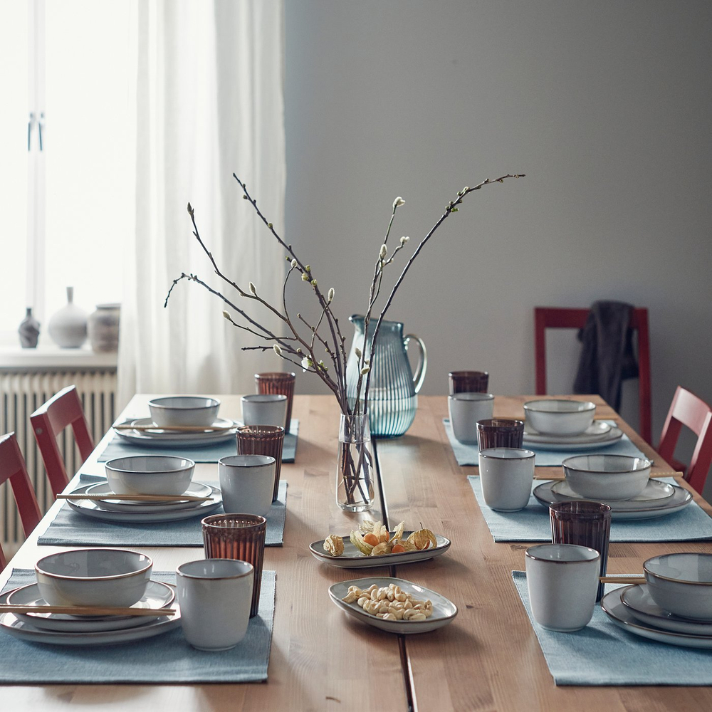 IKEA GLADELIG  (ИКЕА ГЛАДЕЛИГ)  -  Тарелка десертная - серый 20 см