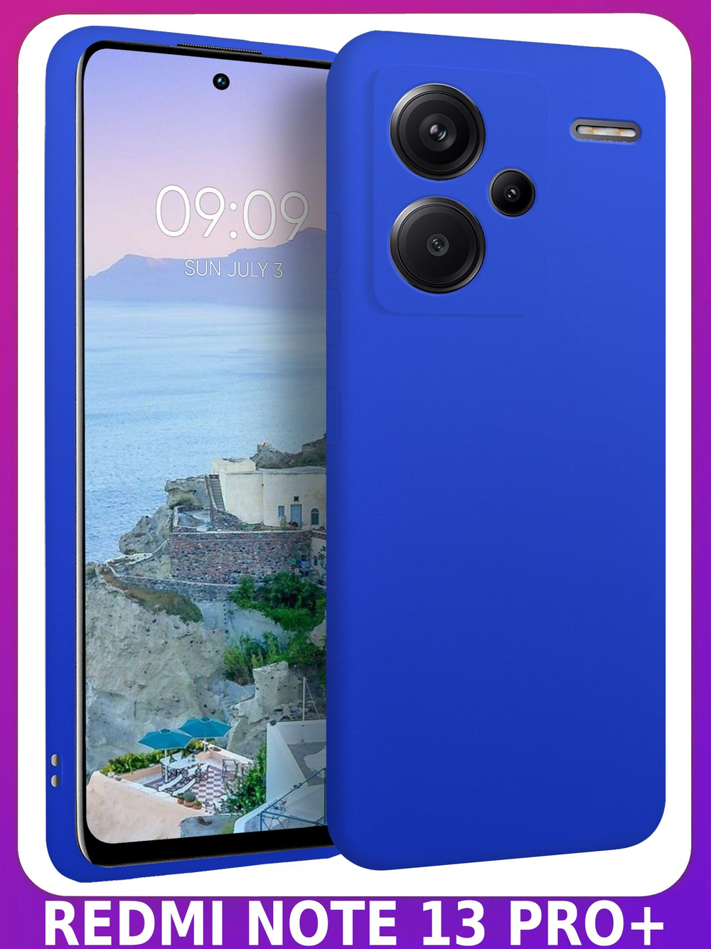 Мягкий Soft Touch чехол из силикона для XIAOMI REDMI NOTE 13 PRO PLUS с бархатной подкладкой