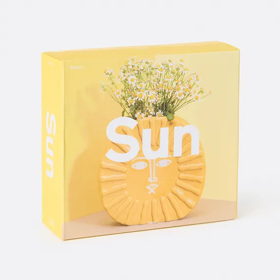 Ваза для цветов sun, 18 см, желтая