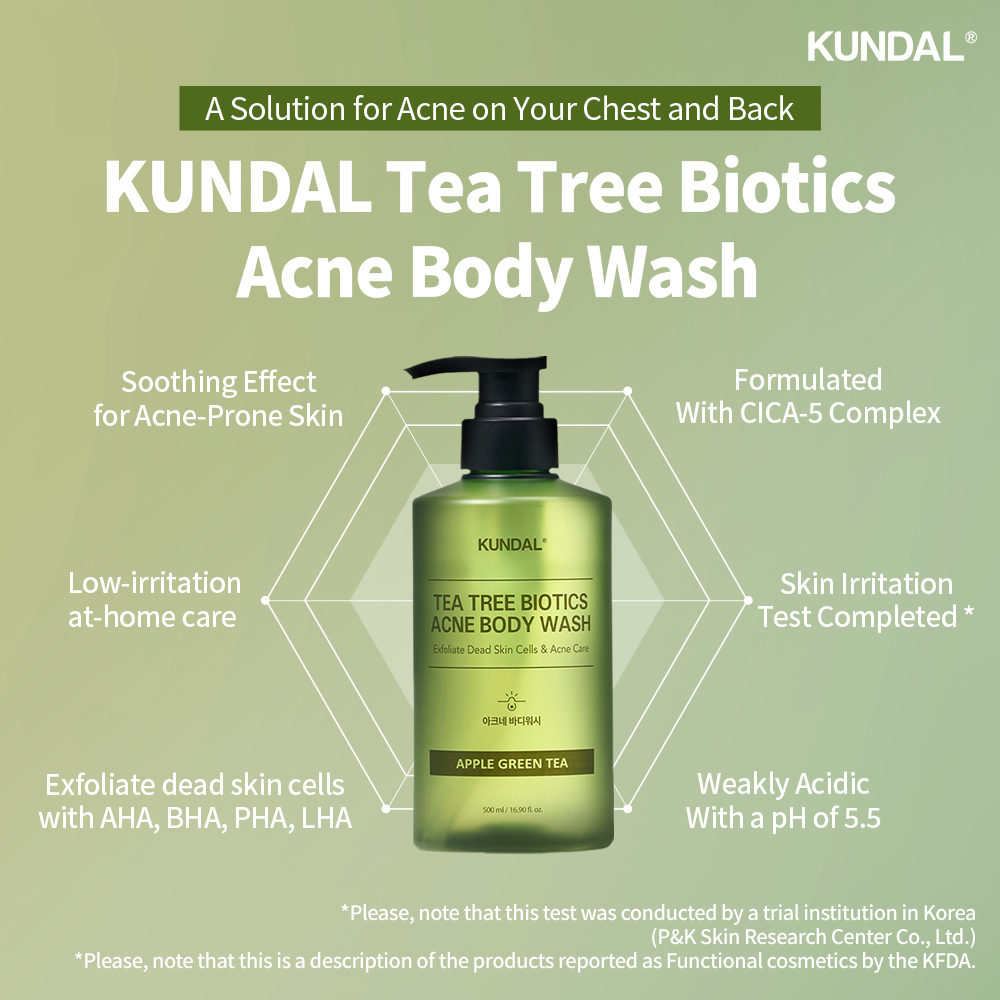 Kundal Tea Tree Biotics Acne Body Wash, 500 мл