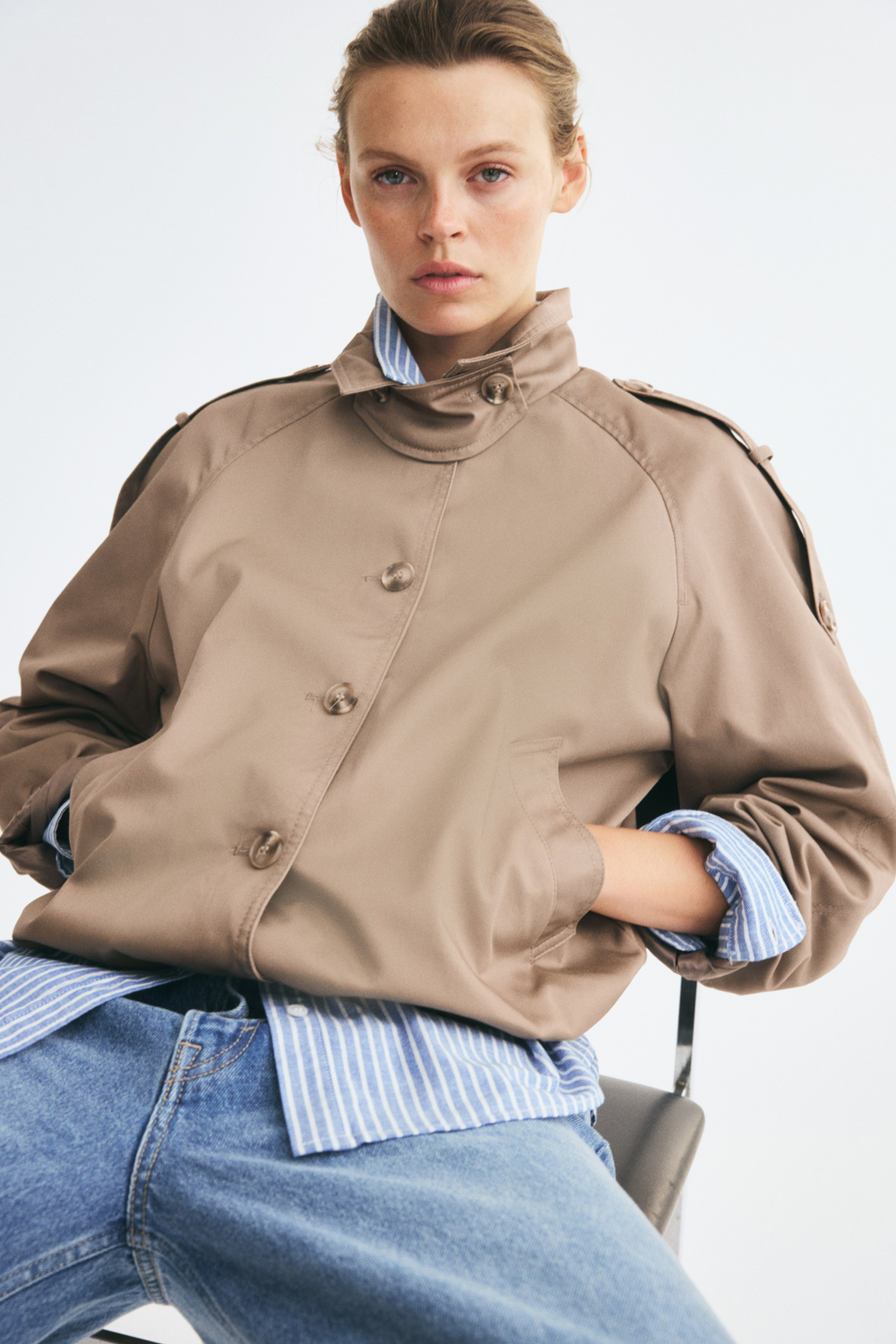 Габардиновая куртка-блузон - H&M