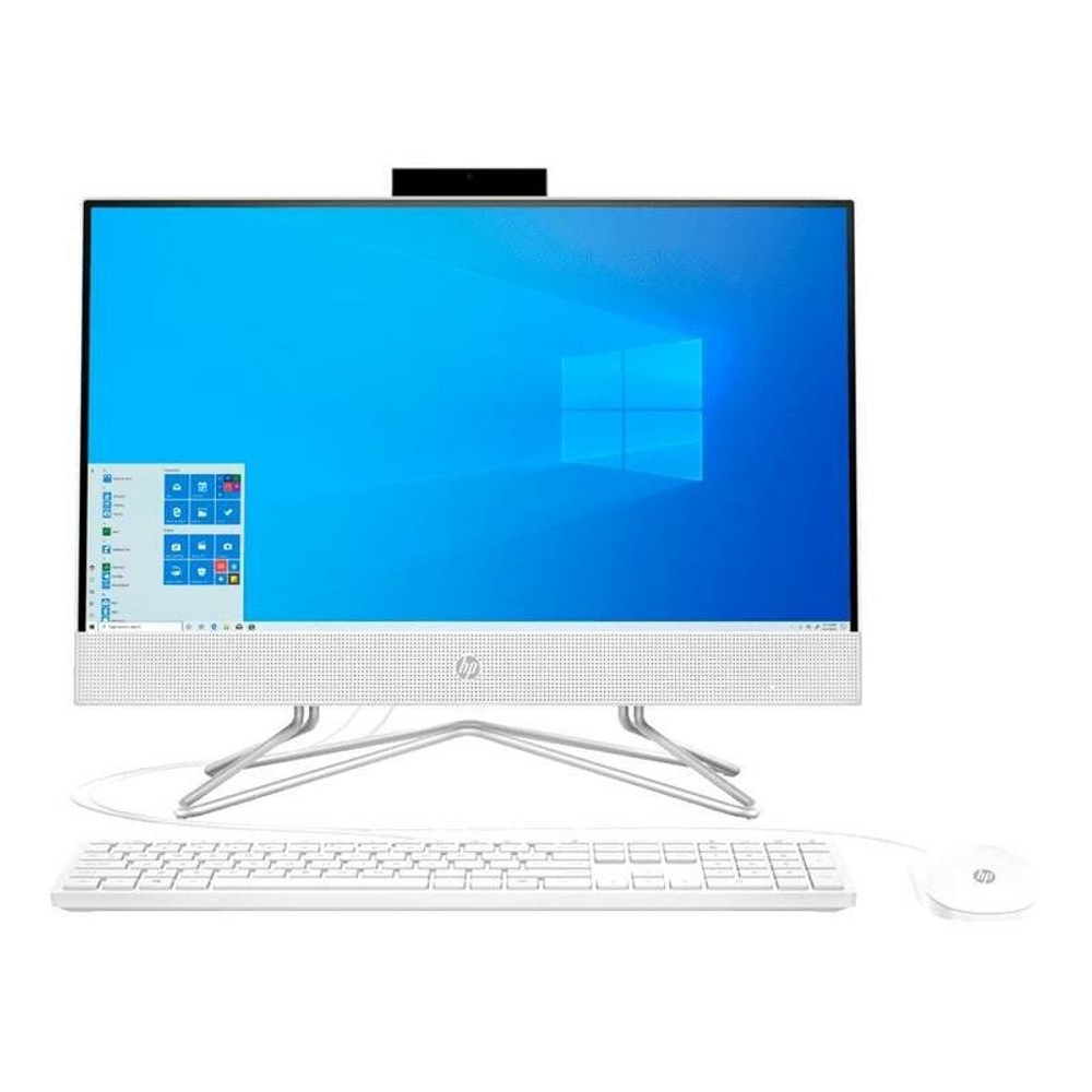 Моноблок HP 22-df0045ur. Конфигурация: AMD Ryzen 3 3250U 2.6 ГГц/4 ГБ/128 ГБ SSD/Windows 10 Домашняя/21.5"/1920х1080 пикс.