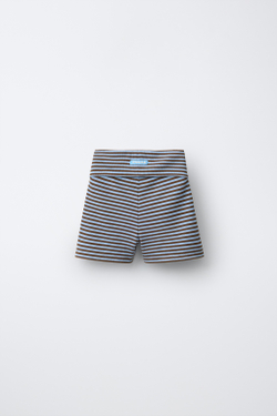 ZARA X PUKAS ВЕЛОСИПЕДКИ В ПОЛОСКУ PUKAS SURF, КОРИЧНЕВЫЙ