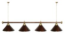 Лампа STARTBILLIARDS 4 пл. (плафоны хром,штанга золотая,фурнитура золото)