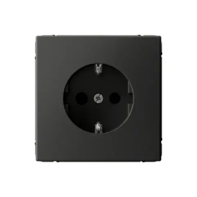 ARTGALLERY РОЗЕТКА с заземлением со шторками, 16А, механизм, быстрозажим. клем., БАЗАЛЬТ