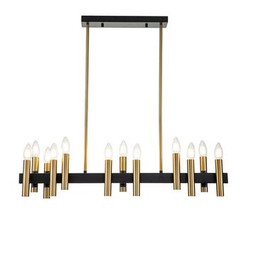 Люстра на штанге 12*E14 V000208 13009/12PL Black черный Cero Indigo