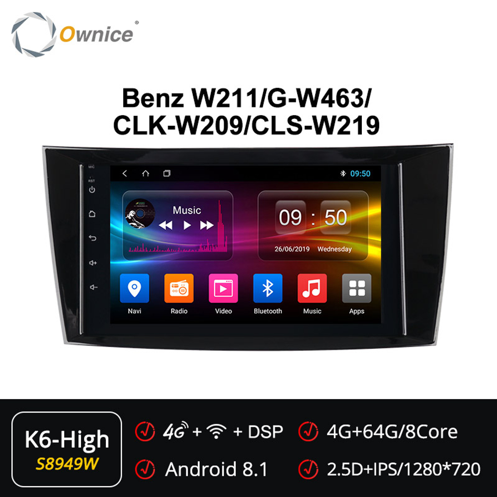 Установочный комплект для MERCEDES E класс W211/S211 2002-2009, CLS W219 2004-2010  KUBERG OL-8949