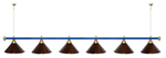 Лампа STARTBILLIARDS 6 пл. (плафоны золотые,штанга золотая,фурнитура золото)