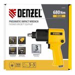 Ударный пневмогайковерт IW680, 1/2", 7000 об/мин, 680 Нм Denzel