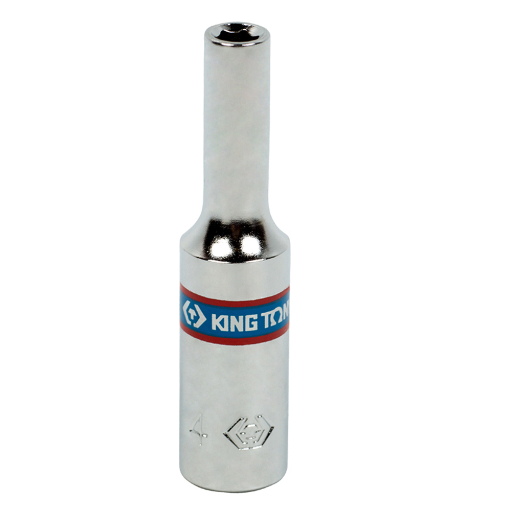 KING TONY (223504M) Головка торцевая глубокая шестигранная 1/4", 4 мм