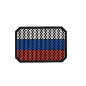 Патч на одежду Флаг РФ соты