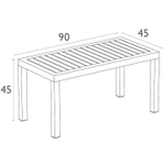 Столик пластиковый журнальный Siesta Contract Ocean Table, бежевый