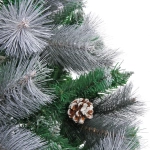 Ёлка «Богемия» 180 см, ПВХ+Леска, шишки, белое напыление (680 веток)