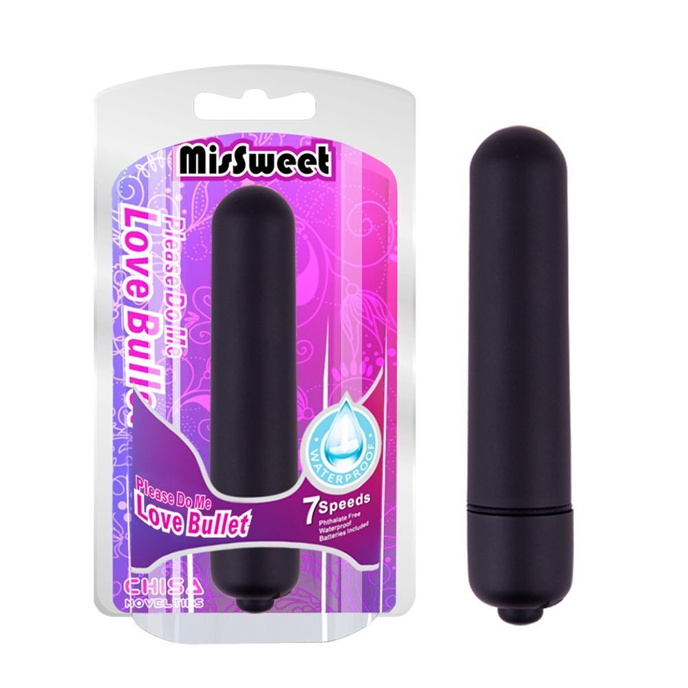 Черная вибропуля Please Do Me Love Bullet - 8,1 см. (Цвет: черный)