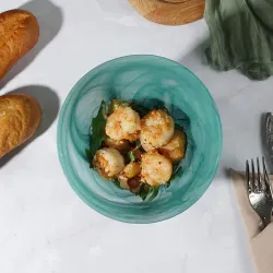 Салатник 600 мл d 15 см h11 см Green Sky косой конус матовое стекло P.L. Proff Cuisine [4]