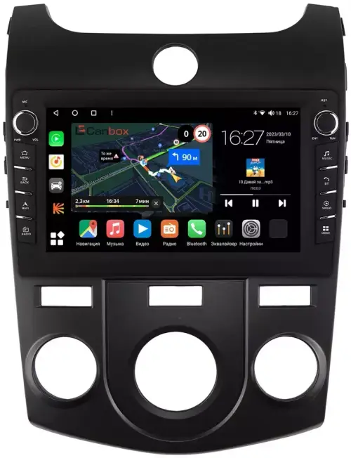 Магнитола для KIA Cerato 2 2008-2013 (кондиционер) - Canbox 9-414 Android 10, Быстрая, CarPlay, 4G SIM-слот