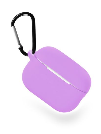 Чехол силиконовый Gurdini Silicone Case с карабином для AirPods Pro 2 Пурпурный
