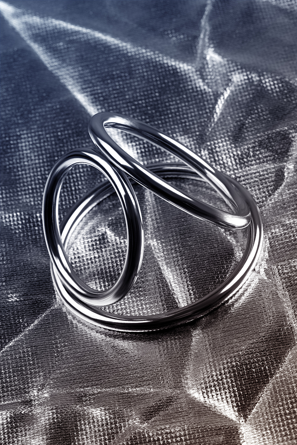 Бондаж для пениса Toyfa Metal серебристый