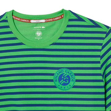 Мужская теннисная футболка Lacoste Unisex Ultra-Dry Sport Roland Garros Edition T-shirt - зеленый