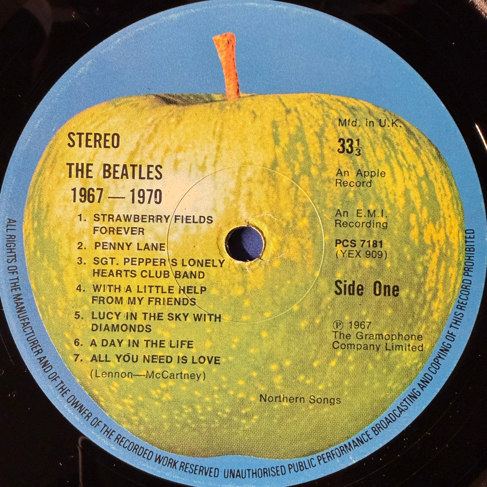 The Beatles ‎– 1967-1970 2LP (Англия 1973г.)