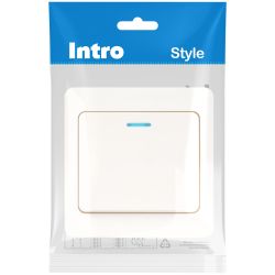 Выключатель Intro Style 7-102-01 с подсветкой, 10А-250В, IP20, СУ, белый | Intro