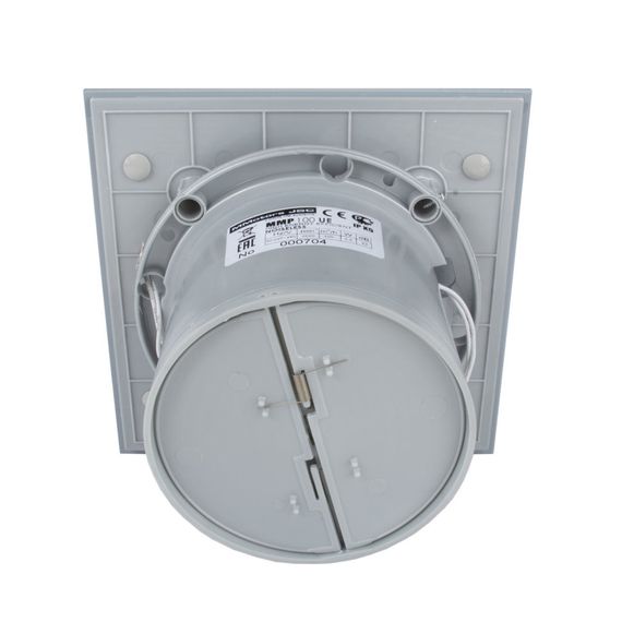 Вентилятор накладной MMotors JSC MMP-06 100/105 куб/ч Стекло/Квадрат Светло Серый с каплями