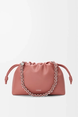 Loewe Сумка Flamenco среднего размера из мягкой кожи ягненка наппа, красноватый