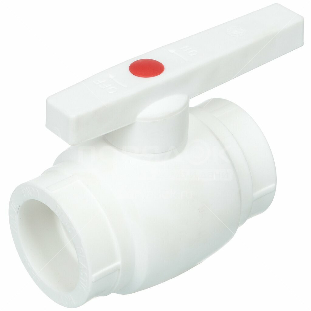 Кран шаровой PP-R d20 Белый ( упак. 4шт. ) VALFEX 10144020