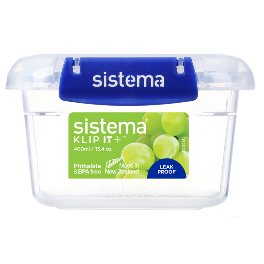 Контейнер 400мл Sistema Klip It+ синий