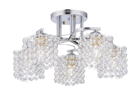 Люстра потолочная Rilon 06704/5 CHROME, 5×40 Вт, хромированная