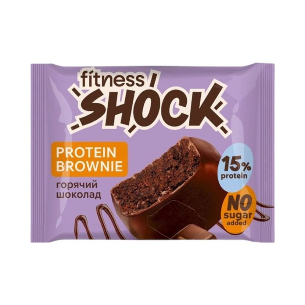 Бисквит глазир FitnesShock Брауни 50г Горячий шоколад