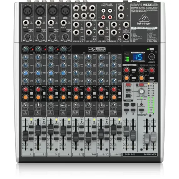 Behringer X1622USB - микшер, 4 моно,4 стерео,2 AUX-шины, процессор эффектов,USB