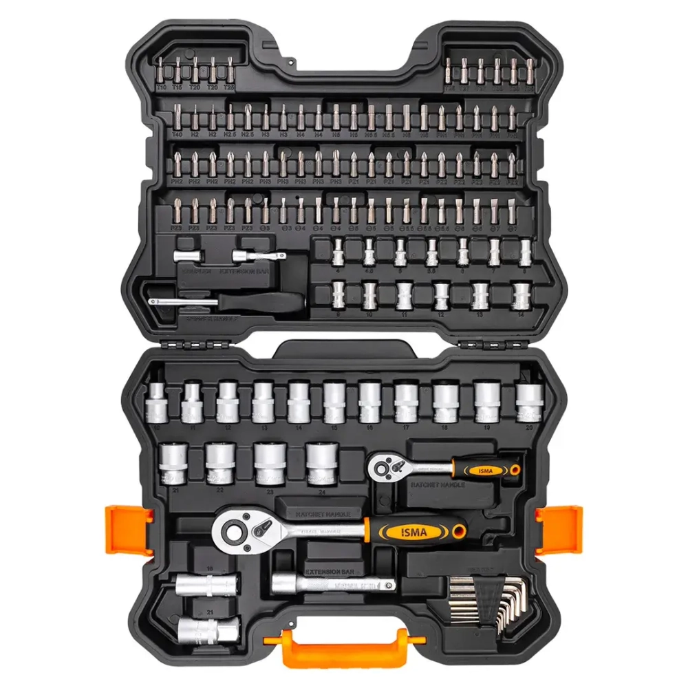 Набор инструментов 115пр. 1/4'', 1/2''(6гр.) ISMA ISMA-41151-5