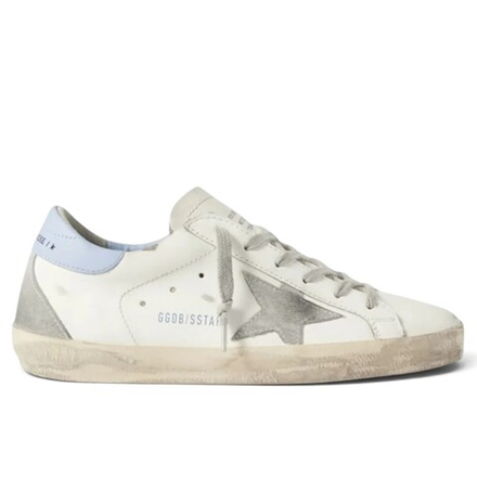 Women’s Super Star with suede star and blue heel tab