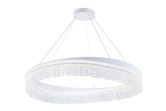 Люстра подвесная светодиодная Rilon P7027/D1000 WH, 214 Вт, белая