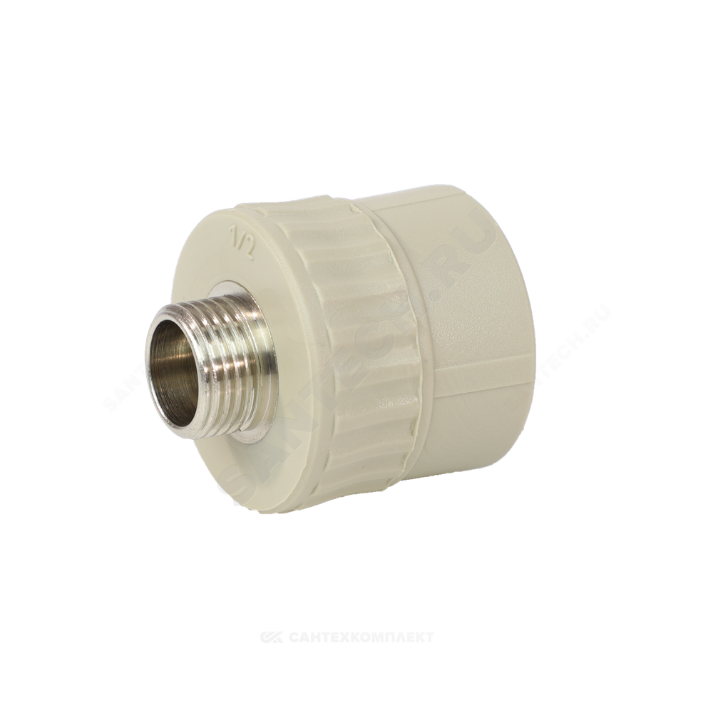 Муфта PP-R комбинированная серая Дн 20х3/4" НР VALFEX 10130120Г
