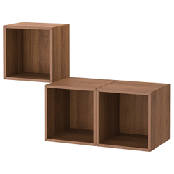 IKEA EKET  (ИКЕА ЕКЕТ)  -  Комбинация навесных шкафов - орех 105x35x70 см