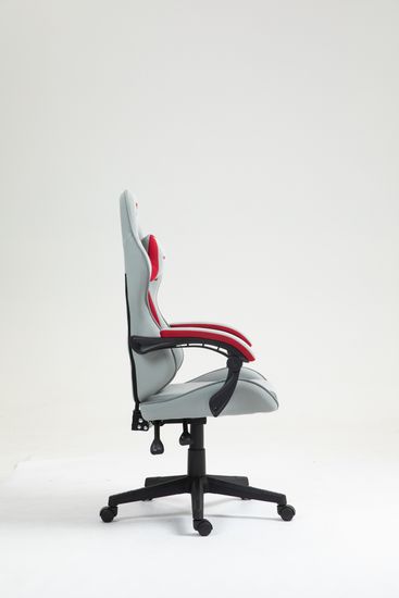 Кресло спортивное TopChairs Phantom ткань серо-красный