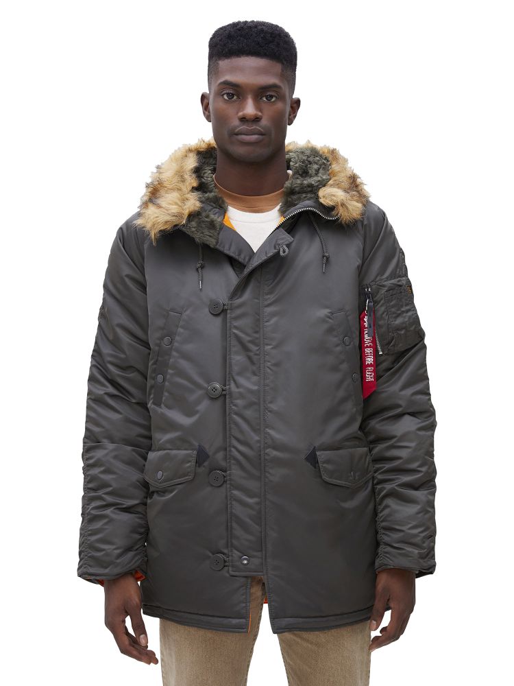 Парка Alpha Industries N-3B Slim Fit Replica Grey (Серая) Парка Alpha Industries N-3B Slim Fit Replica Grey (Серая)