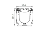 Лоток водоотводный PolyMax Drive DN100 h170 пластиковый с решеткой щелевой чугунной ВЧ кл. Е (комплект)