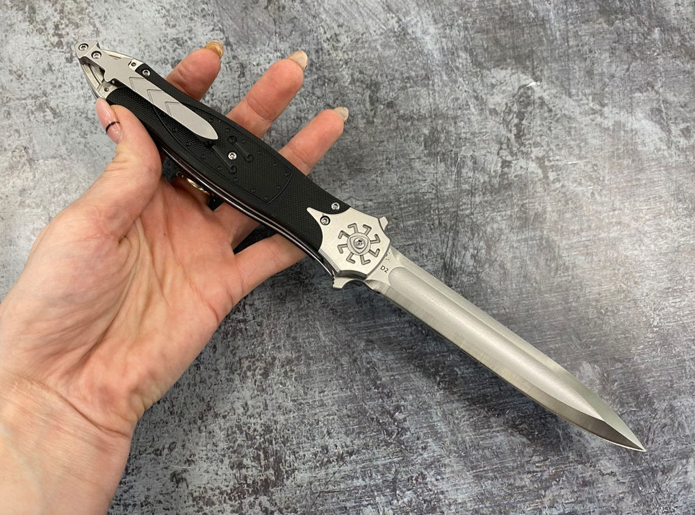 Складной нож Варяг-02, сталь D2, G10, сталь